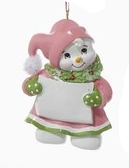 SNOWMAN WITH SIGN ORN - A1229