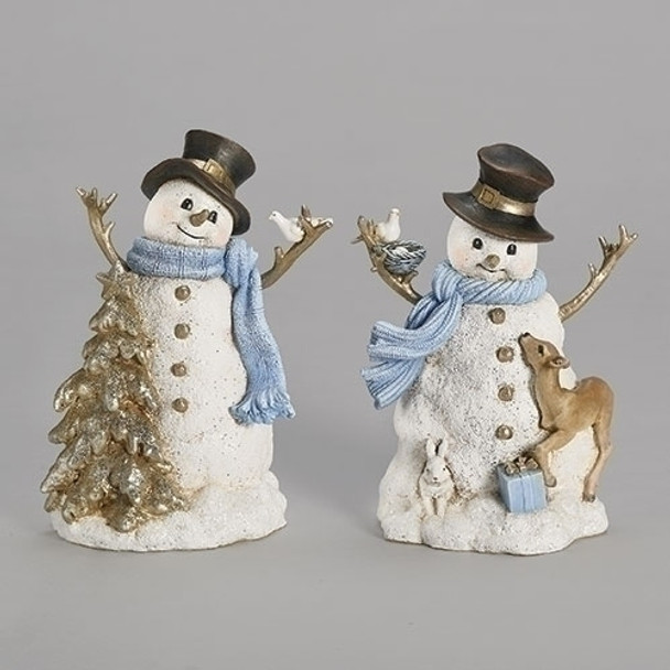 SNOWMAN WITH BLUE SCARF AND TOP HAT FIGURE - 137785