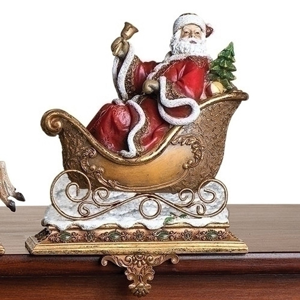 SANTA AND REINDEER STOCKING HOLDER SET OF 2 - 37011