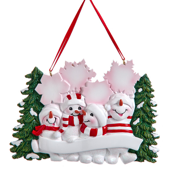 SNOWMAN FAMILY OF 4 ORNAMENT - A2251