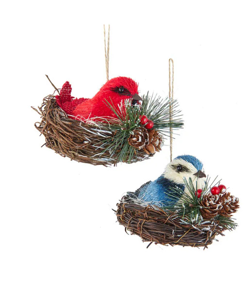 BIRD IN NEST ORN - C0803
