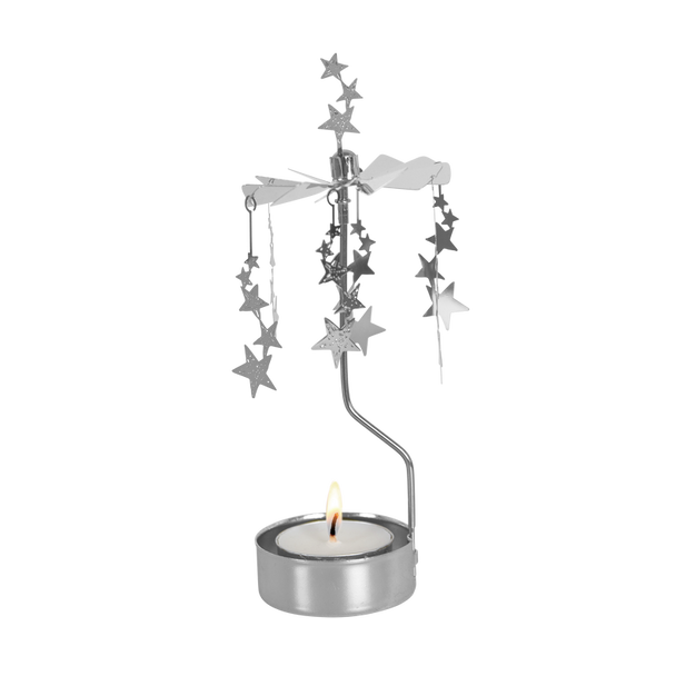 ROTARY CANDLEHOLDER NIGHT SKY SILVER - 90-AN875S