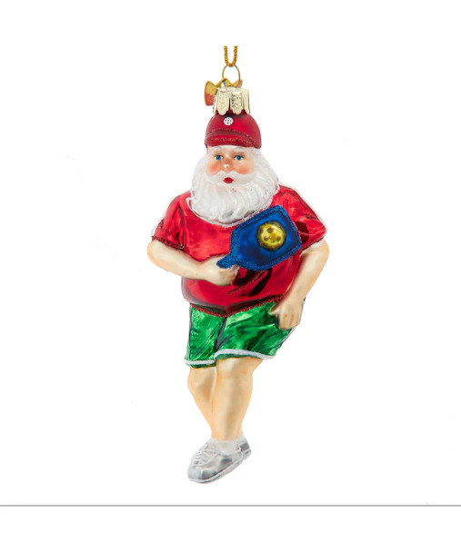 PICKLEBALL SANTA ORN - NBX0127