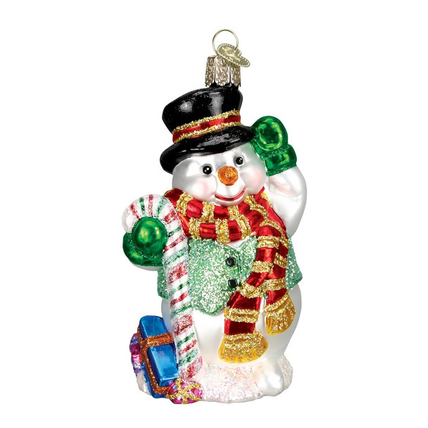 CANDY CANE SNOWMAN ORNAMENT - 24068