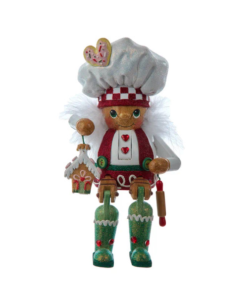 GINGERBREAD BAKER SITTING NUTCRACKER - HA0714