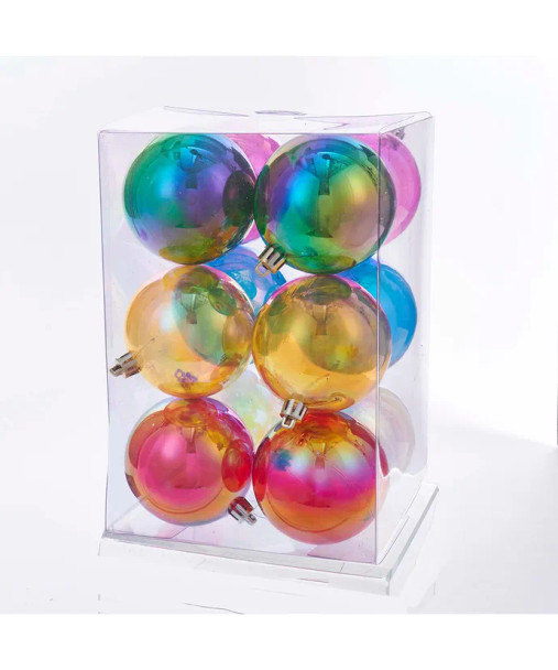 IRIDESCENT BALL SET ORN - J8203