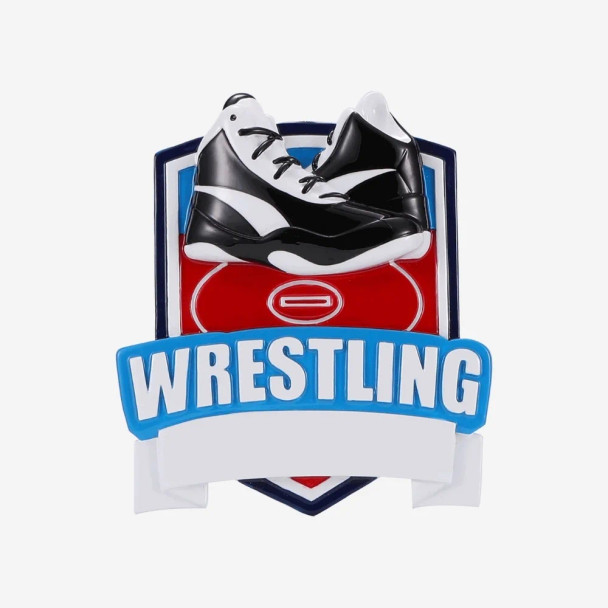 WRESTLING SHIELD ORNAMENT - OR2533