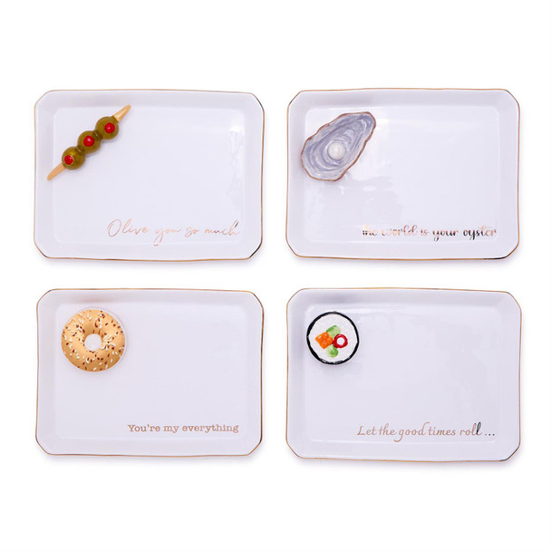 PORCELAIN TRINKET TRAY WITH ICON - 55197-20