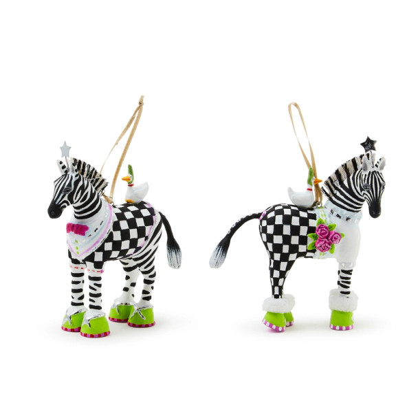 ZELDA AND ZEKE - SET OF 2 HAND-PAINTED NOAHS ARK ZEBRAS - 08-41171