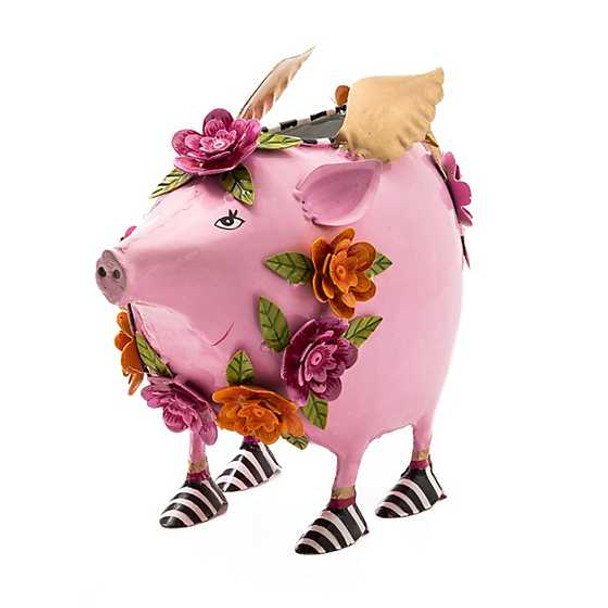 PORTIA PIG HAND-PAINTED WATERING CAN - 280-7362