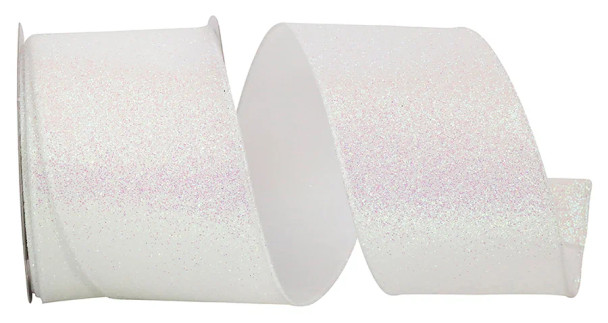 2-12" 10 YARDS - IRIDESCENT GLITTER WIRED EDGE RIBBON - 92719W-089-40F