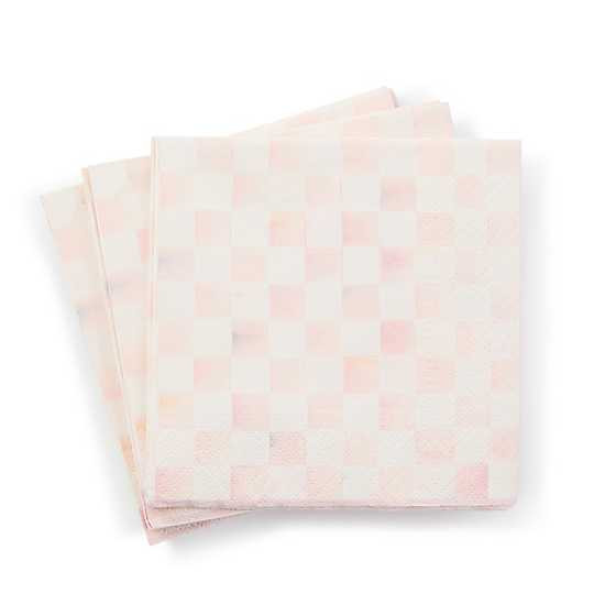 ROSY CHECK COCKTAIL NAPKINS - MADE IN POLAND - 32900-740