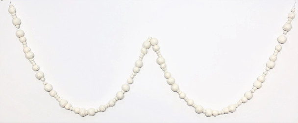 6' POMPOM GARLAND, CREAM MULTI SIZE - FG106