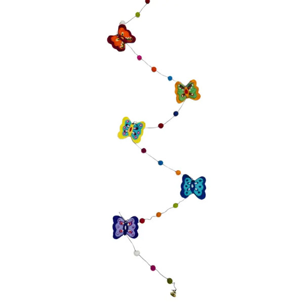 6' FELT MULTI BUTTERFLY GARLAND - FG284