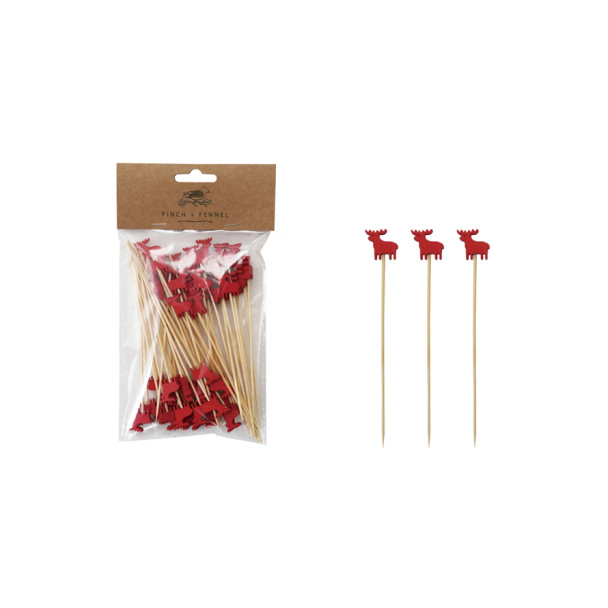 RED MOOSE BAMBOO SKEWERS SET OF 50  - FF0154