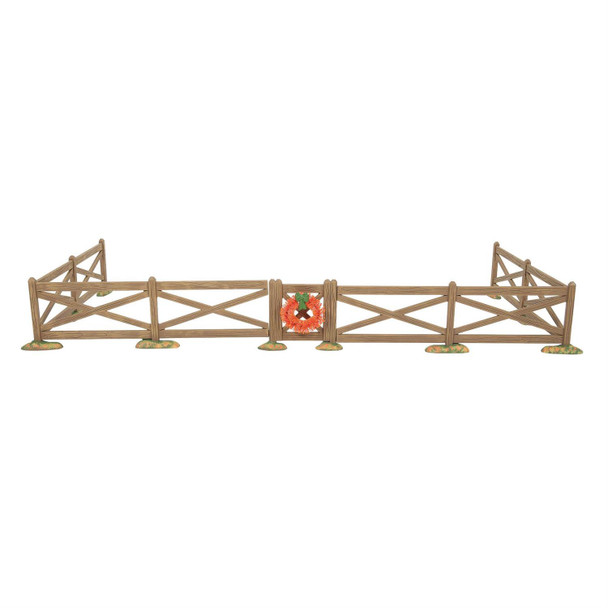 HALLOWEEN - BROWN CROSSBUCK FENCE SET OF 5 - 6014716