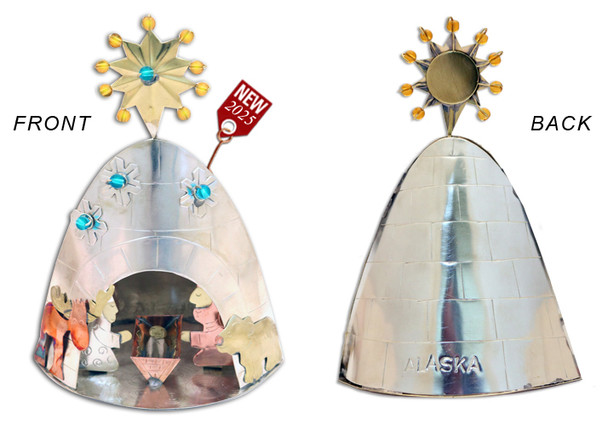 METAL IGLOO NATIVITY - 967-075