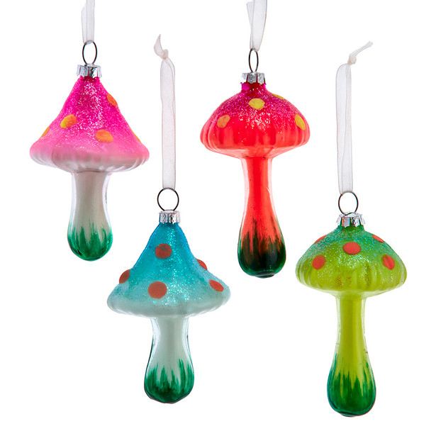 GLASS GLOW MUSHROOM - D4531