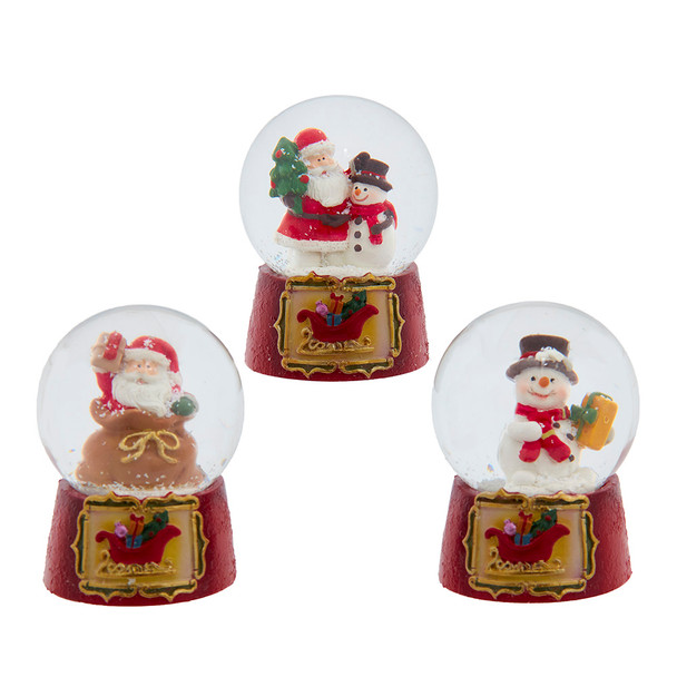 SANTA SNOWMAN WATER GLOBE - F2430