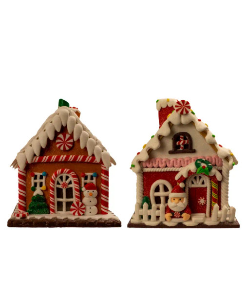 5.5" LED GINGERBREAD HOUSE TABLE PIECE - GBJ0044