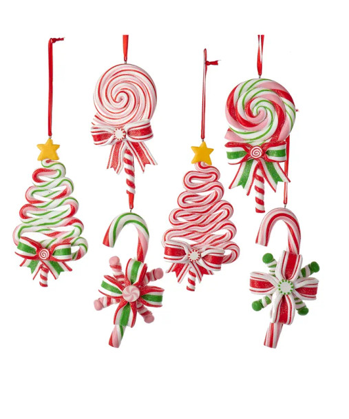 PEPPERMINT LOLLIPOP ORN - T2033