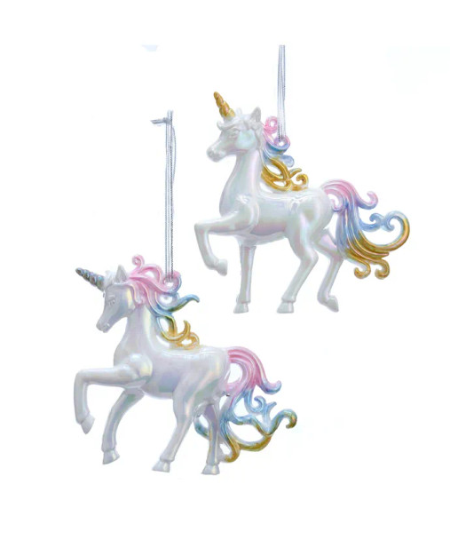 PASTEL MULTI-COLOR UNICORN ORN - T2502