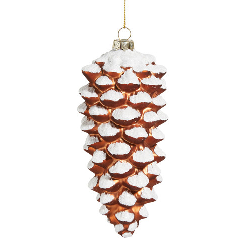 SNOWY BROWN PINECONE - MEDIUM - 4545715