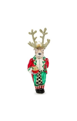 CHECK IT OUT REINDEER BUTLER ORNAMENT - MADE IN POLAND - 53913-2367