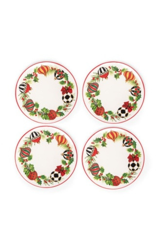 DECK THE HALLS SALAD PLATES - SET OF 4 - 41801-2133