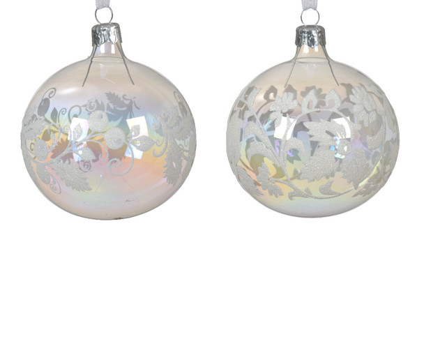 IRIDESCENT GLASS BAUBLE - 080584