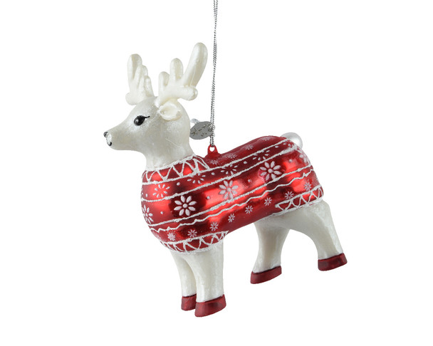 GLASS DEER ORNAMENT - 129685