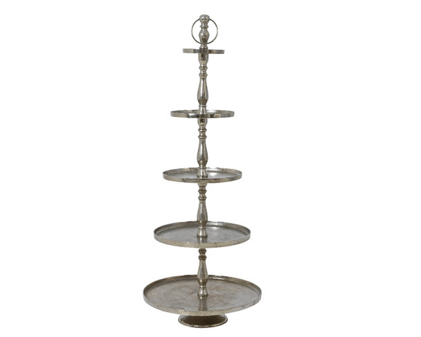 5-TIER STAND - ETAGERE ALUMINUM - SILVER - 519129