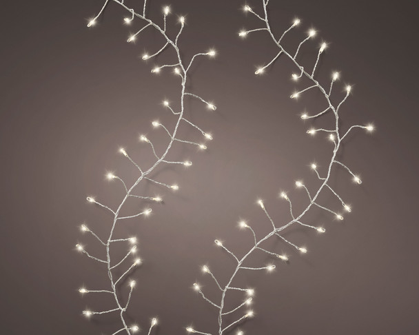 MICRO LED COMPACT LIGHTS - 8 FUNCTION - TWINKLE EFFECT - OUTDOOR - SILVER/WARM WHITE - 780053
