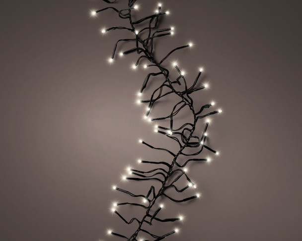 LED CLUSTER LIGHTS - 8 FUNCTION - TWINKLE EFFECT - OUTDOOR - GREEN/WARM WHITE - 780092