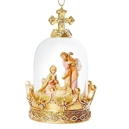 6" HOLY FAMILY CROWN ORNAMENT 2025 - 57025 - 82859