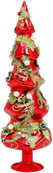 17" LARGE RED JEWELED TREE - 38-54816