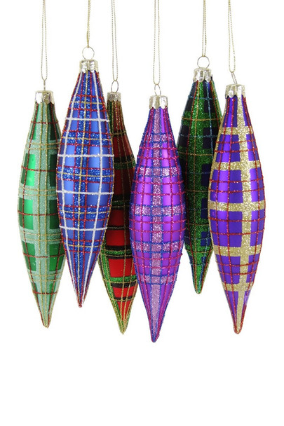 TARTAN SPINDLE ORNAMENT - GO-3064