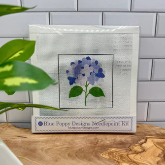 BLUE HYDRANGEA NEEDLEPOINT KIT - 030326