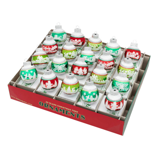 HOLIDAY SPLENDOR 20 COUNT 1.25" - SIGNATURE FLOCKED ROUNDS - 4028317