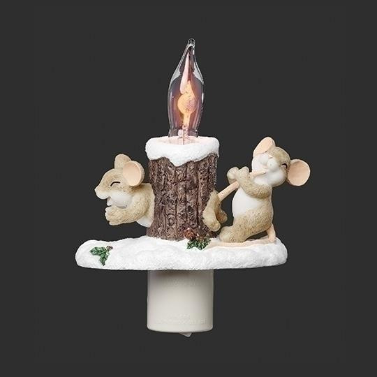 FLICKER FLAME MICE LAUGHING NIGHT LIGHT - 160430