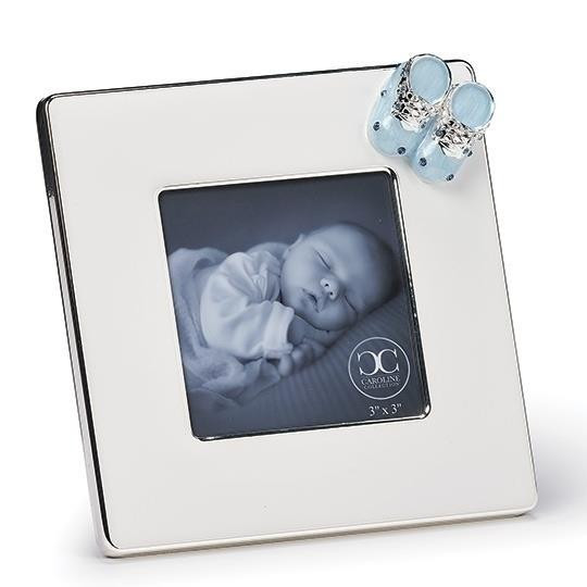 BLUE BABY SHOE FRAME - 12438