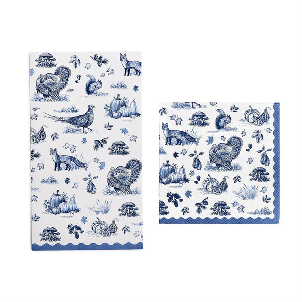 FALLING FOR BLUE TOILE 3-PLYPAPER NAPKINS - 82830