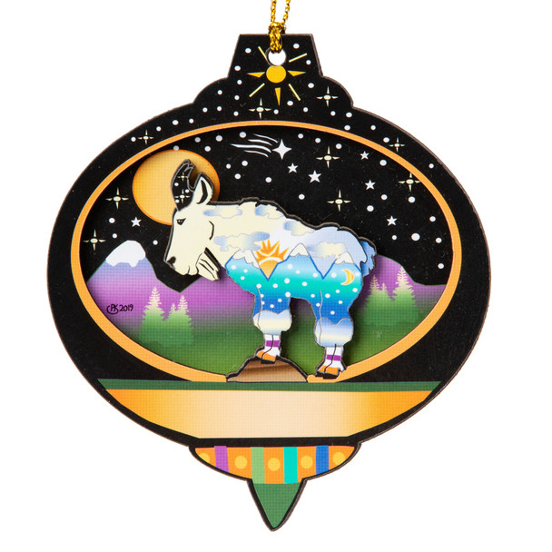 MOONLIGHT MOUNTAIN GOAT LEAVENWORTH ORNAMENT - 31070