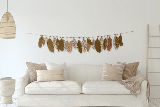 THE FEATHER INTRICATE PAPER GARLAND - LARGEFEATHERS