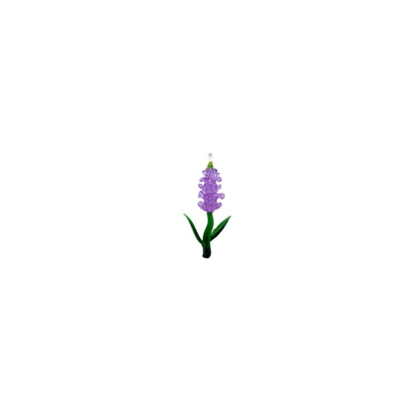 LAVENDER FLOWER HAND BLOWN GLASS CHRISTMAS ORNAMENT - 73950