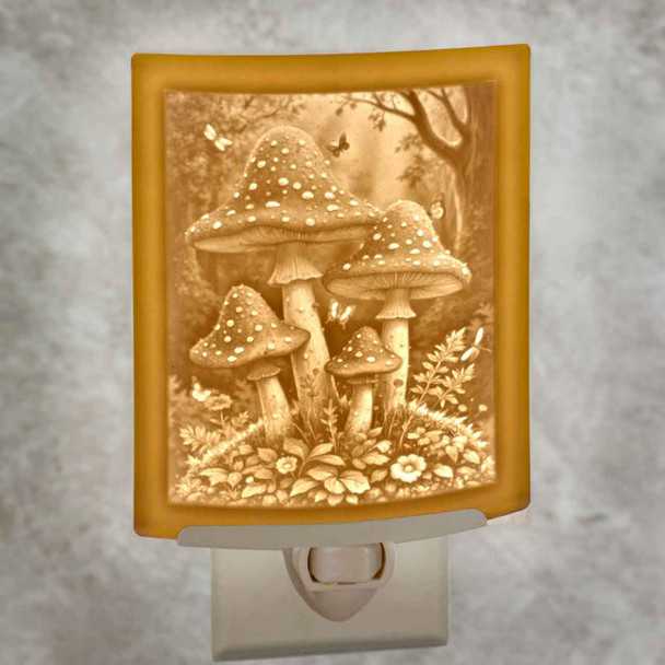 CURVED MAGICAL MUSHROOMS NIGHT LIGHT - NR359