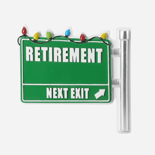 RETIREMENT ROAD SIGN ORNAMENT - OR3015