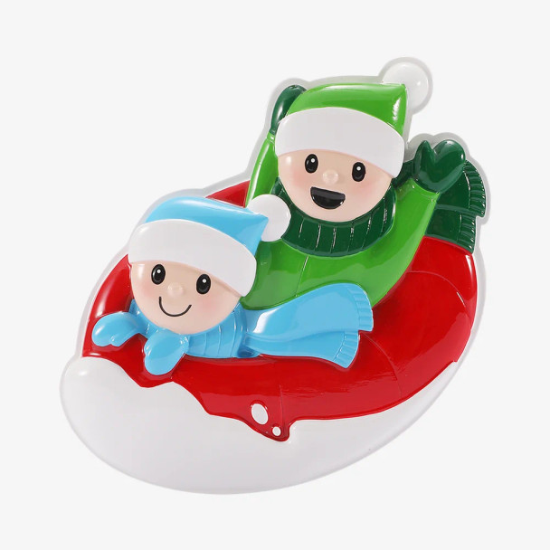 FAMILY OF 2 SNOW TUBING ORNAMENT - OR3085-2