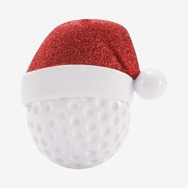 GOLFBALL WITH SANTA HAT ORNAMENT - OR3114