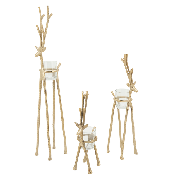 REINDEER VOTIVE HOLDER 10" - V961.GL10